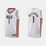 NBA 1 Williamson Pelicans 21-22 city Maillot blanc brodé